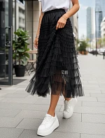 PASTELLA tylová sukně černá FashionStreet CY0421
