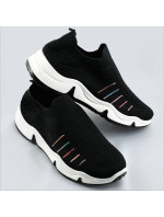 Černé dámské sportovní boty s barevnými vsadkami (YM-168-1)