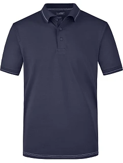 Daiber JN 569 Pánské žerzejové elastické polo 02.0569 navy/white