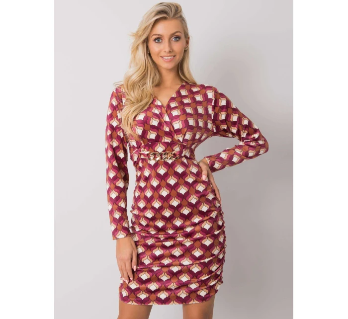 Šaty DHJ SK 12695.26P tmavě růžová