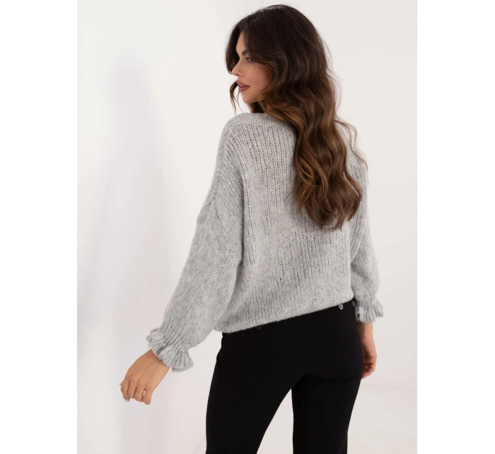 Sweter MI SW model 20535892 szary - FPrice Sweter MI SW model 20535892 szary - FPrice