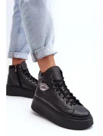 Dámské vysoké tenisky na zip Lemar Black Katerin Dámské vysoké tenisky na zip Lemar Black Katerin