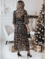 TIGRISSA one size midi šaty černo-hnědé FashionStreet EY2546