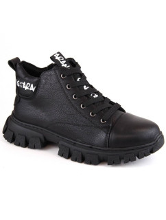 Sergio Leone W SK423 černá zateplená obuv na platformě