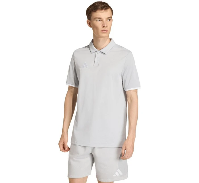 Pánské tričko adidas Entrada 26 Polo šedé JZ6662 pánské Pánské tričko adidas Entrada 26 Polo šedé JZ6662 pánské