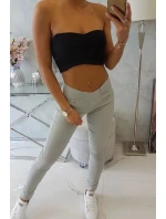 Kalhoty v barvě denim šedé Kalhoty v barvě denim šedé