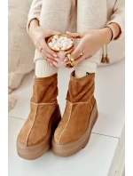 Kožené dámské boty na masivní podrážce Camel model 21644292 - Zazoo