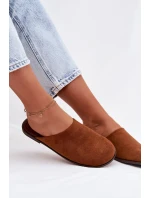 Dámské ploché sandály z eko semiše Camel model 21960869 - Boto