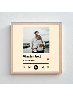 Personalizovaný magický fotoobraz v rámu - čtverec 20x20 - hudební přehrávač Personalizovaný magický fotoobraz v rámu - čtverec 20x20 - hudební přehrávač