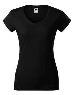 Fit V-neck tričko dámské černá