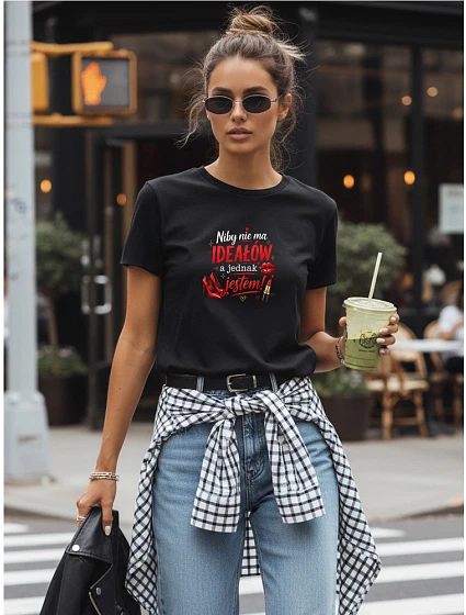 Dámské tričko s potiskem ke Dni matek černé FashionStreet NX5038RY