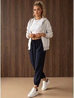 Dámské jogger kalhoty s gumou v pase, tmavě modré, FashionStreet UY3166 Dámské jogger kalhoty s gumou v pase, tmavě modré, FashionStreet UY3166