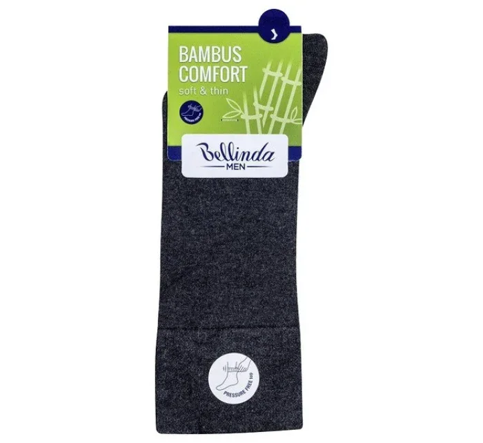 Bambusové klasické pánské ponožky BAMBUS COMFORT SOCKS - BELLINDA - šedá
