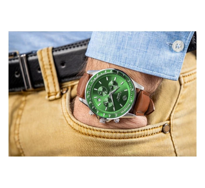 Pánské hodinky Giewont Chronograph Sapphire Brown Green GW3520-A6 Pánské hodinky Giewont Chronograph Sapphire Brown Green GW3520-A6