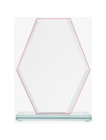 Skleněná trofej s matným podstavcem