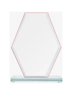 Skleněná trofej s matným podstavcem