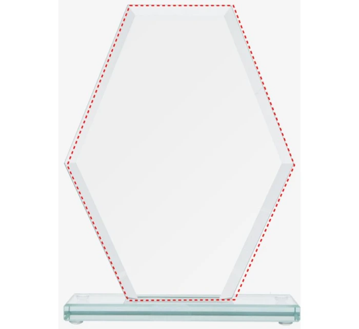 Skleněná trofej s matným podstavcem