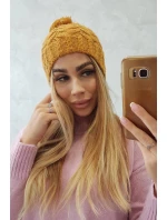 Fleecová čepice Waleria K307 hořčicová Fleecová čepice Waleria K307 hořčicová