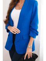 Dámská sako bez zapínání s podšívkou S/M chabrová Dámská sako bez zapínání s podšívkou S/M chabrová