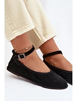 Baleríny z přírodního semiše Big Star model 22069356 Černé - Big Star Shoes