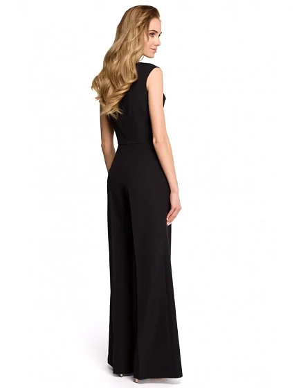 model 18001802 Kombinéza se širokými nohavicemi černá - STYLOVE