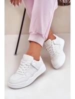 Dámské sportovní tenisky z eko kůže – bílé