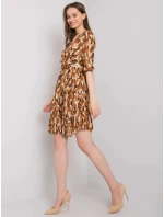 Dámské šaty DHJ SK 11332.67P Hnědé mix barev - FPrice