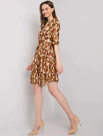 Dámské šaty DHJ SK 11332.67P Hnědé mix barev - FPrice