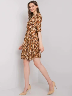 Dámské šaty DHJ SK 11332.67P Hnědé mix barev - FPrice