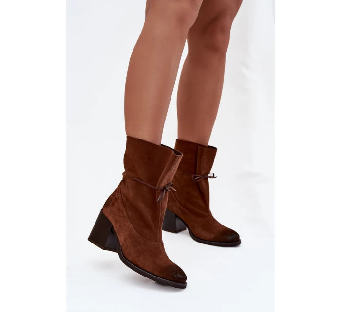 Boty na podpatku model 220703 Step in style Boty na podpatku model 220703 Step in style