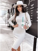 světle béžové svetrové šaty model 21970665 - FashionStreet světle béžové svetrové šaty model 21970665 - FashionStreet