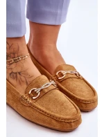 Klasické semišové mokasíny se zdobením Camel model 21620132 - Boto