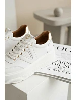 Kožené dámské tenisky na platformě Vinceza 39976 bílé