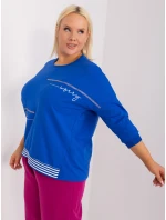 Bluzka RV BZ model 21480249 kobaltowy - FPrice Bluzka RV BZ model 21480249 kobaltowy - FPrice
