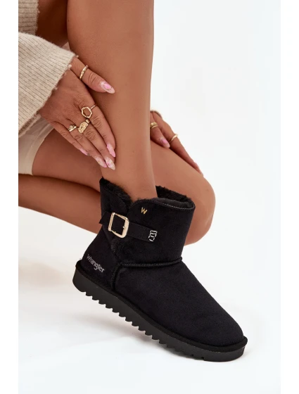 Dámské sněhule Wrangler s přezkou – černé Dámské sněhule Wrangler s přezkou – černé