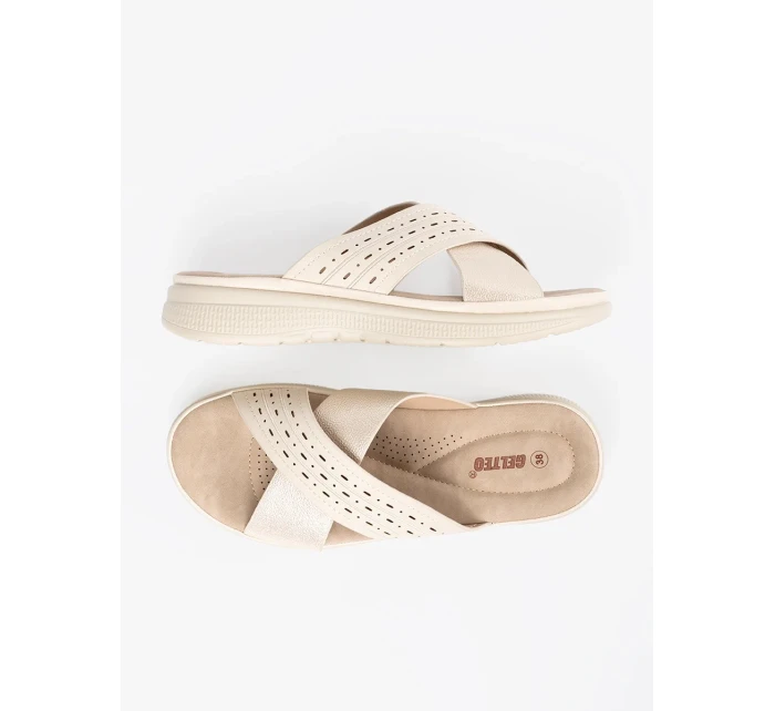 Klasické Jasnobeżowy nazouváky dámské platforma Klasické Jasnobeżowy nazouváky dámské platforma