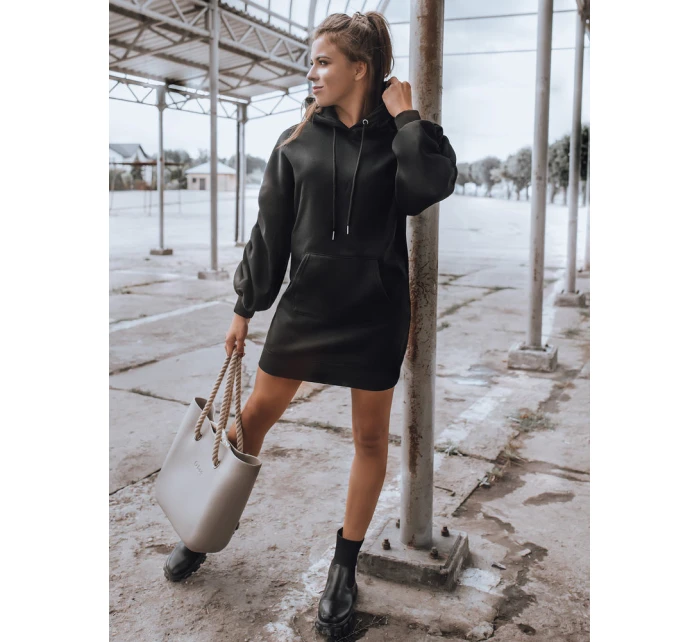 EASSY teplákové šaty černé FashionStreet BY1025