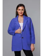 Krátký vlněný přehoz přes oblečení typu alpaka v chrpové barvě model 18059151 - MADE IN ITALY