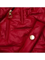 Červená dámská vesta s kožešinovou podšívkou S'West (B8252-404) Červená dámská vesta s kožešinovou podšívkou S'West (B8252-404)