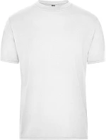 Daiber JN 1808 Pánské pracovní tričko z bio bavlny - Solid 02.1808 white