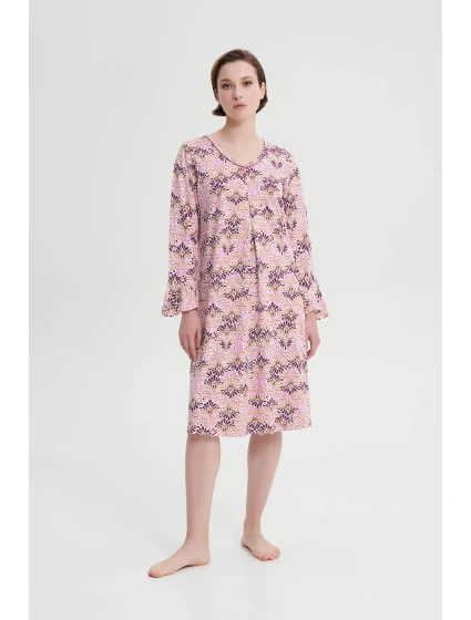 Noční košile s dlouhým rukávem model 18937459 - Vamp