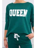 Sada s potiskem Queen tmavě zelená Sada s potiskem Queen tmavě zelená