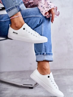 Dámské nízké kožené tenisky Big Star model 21594429 Bílé - Big Star Shoes