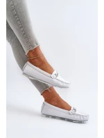 Bílé Dámské Kožené Mokasíny S Ozdobou S.Barski LR339