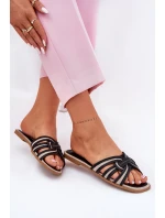 Dámské Ploché Sandály S Pásky Černé model 21689719 - Boto Dámské Ploché Sandály S Pásky Černé model 21689719 - Boto