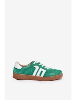 Tenisky Sportovní Obuv Semišová Zelená model 21690659 - VINCEZA Tenisky Sportovní Obuv Semišová Zelená model 21690659 - VINCEZA