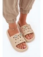 Dámské Pěnové Pantofle S Béžové model 21697199 - VINCEZA