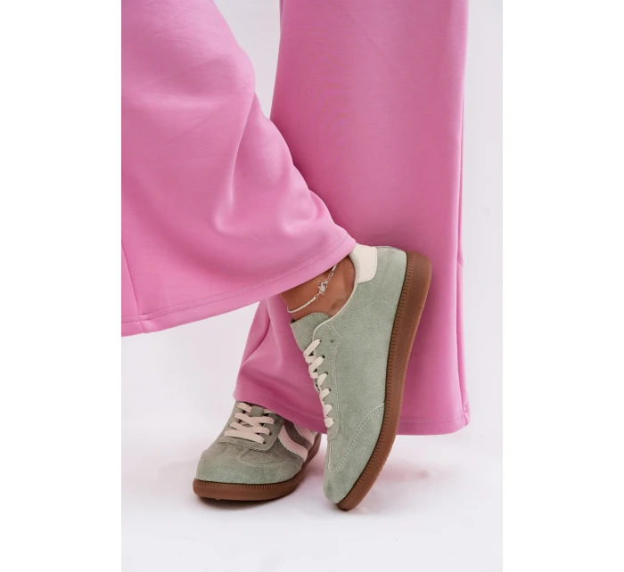 Dámské tenisky z eko semiše zelené model 22027738 - EVENTO