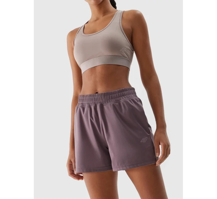 Dámské sportovní rychleschnoucí šortky 4F - světle hnědé