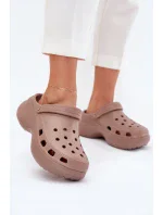 Dámské pěnové pantofle Big Star – tmavě béžové Dámské pěnové pantofle Big Star – tmavě béžové